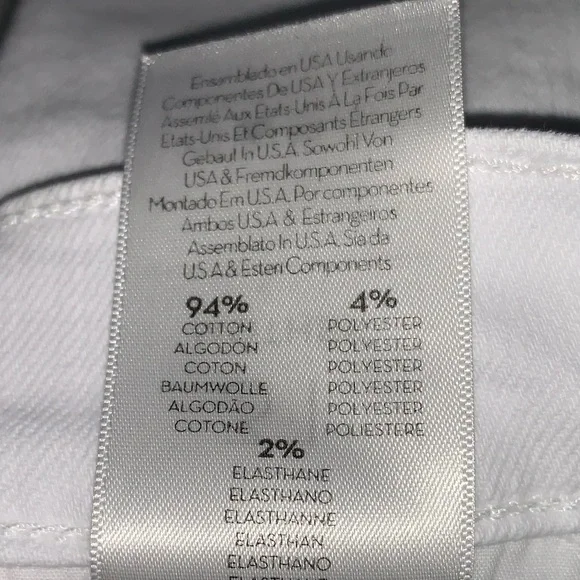 MOTHER The Insider Crop Step Fray in Fairest of them All White Jeans Denim 31 - Picture 16 of 16